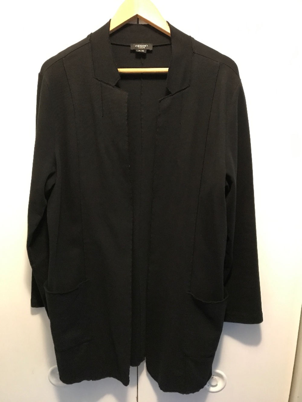 Olsen cotton jersey open jacket XL